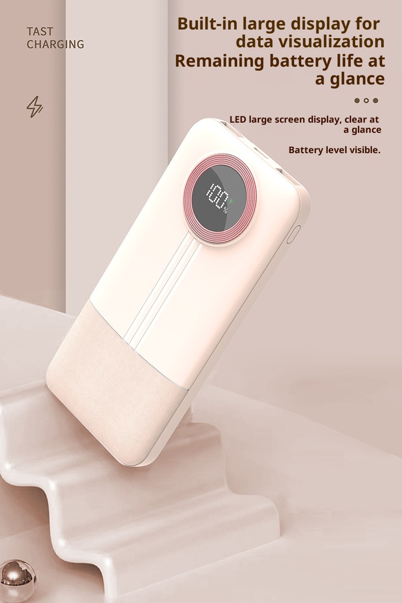 Techglobe 22,5 W, caricabatterie rapido, cavo integrato, 20000 mAh, alimentatore mobile in regalo con stampa, batteria a lunga durata_voghion.com