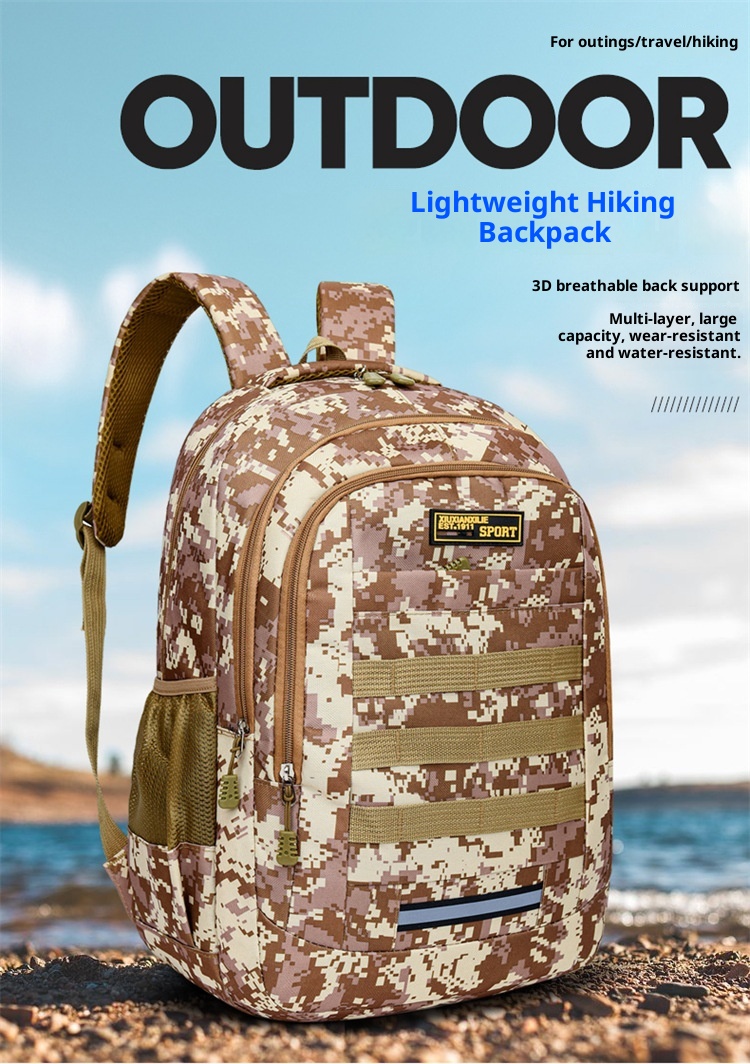 ActiveGo Hiking Casual Backpack For Men, Large Capacity, Lightweight Camouflage Sports Climbing Backpack, Outdoor Camping_voghion.com
