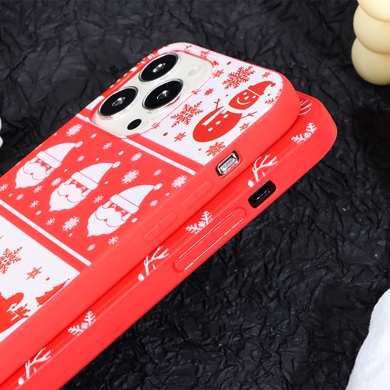 TechGlobe Yongyu Suitable For IPhone 14/13 Santa Claus Cartoon Graffiti Christmas Reindeer Phone TPU Soft Case_voghion.com