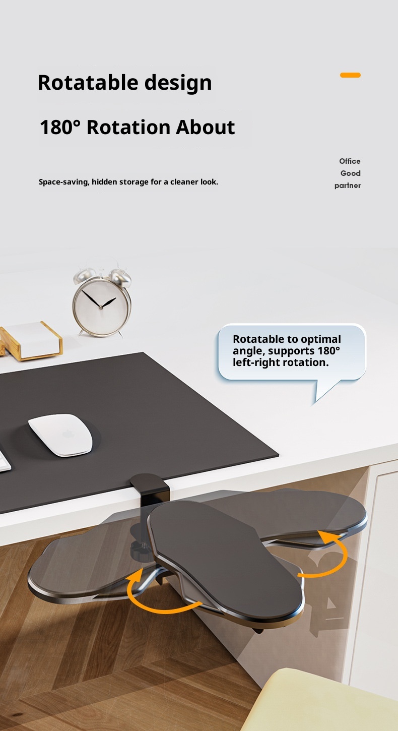 3c Beishi Computer-Bürobedarf Handgelenkauflage Ellbogenstütze Kein Bohren erforderlich Drehbar Zusammenklappbare Armstütze Für den Außenhandel_voghion.com