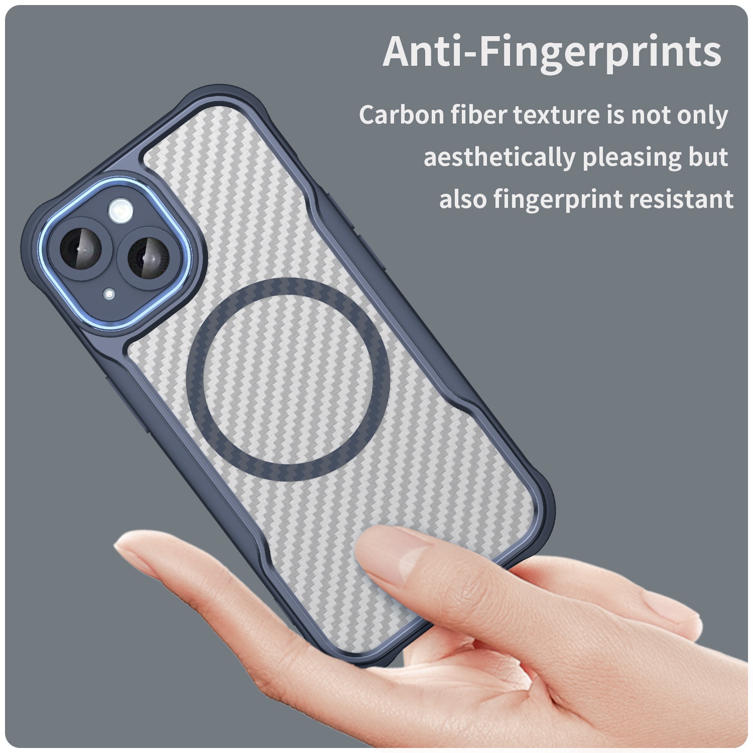 TechGlobe Kompatible Magnethülle für iPhone 15 Pro Max – Präzisions-Aussparungen, vollständige Abdeckung, PC-Doppelhülle_voghion.com