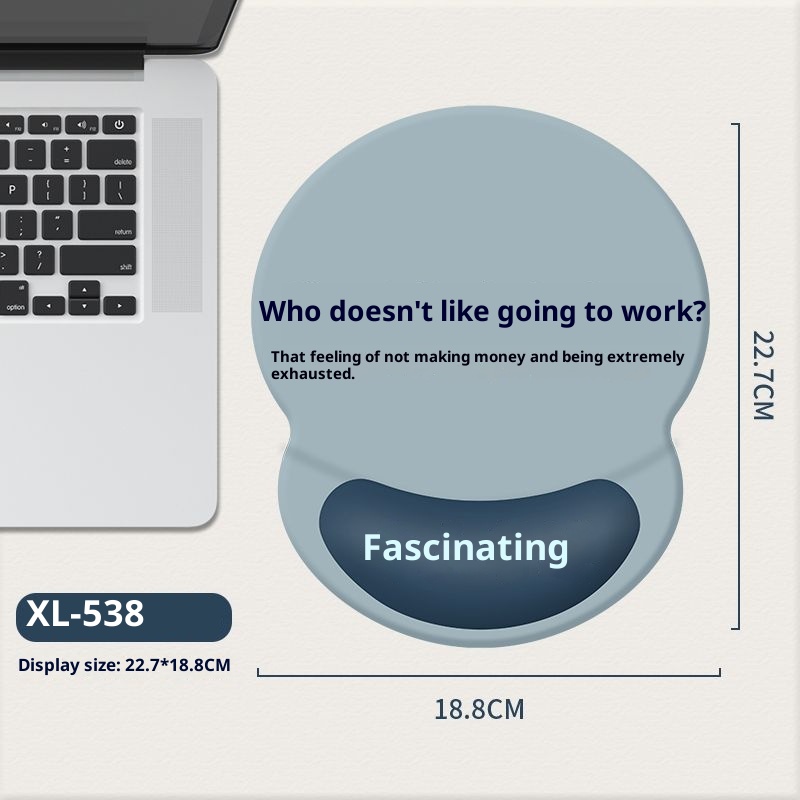 3c Rest Office Text Laptop Silicone Wrist Support Mouse Pad_voghion.com