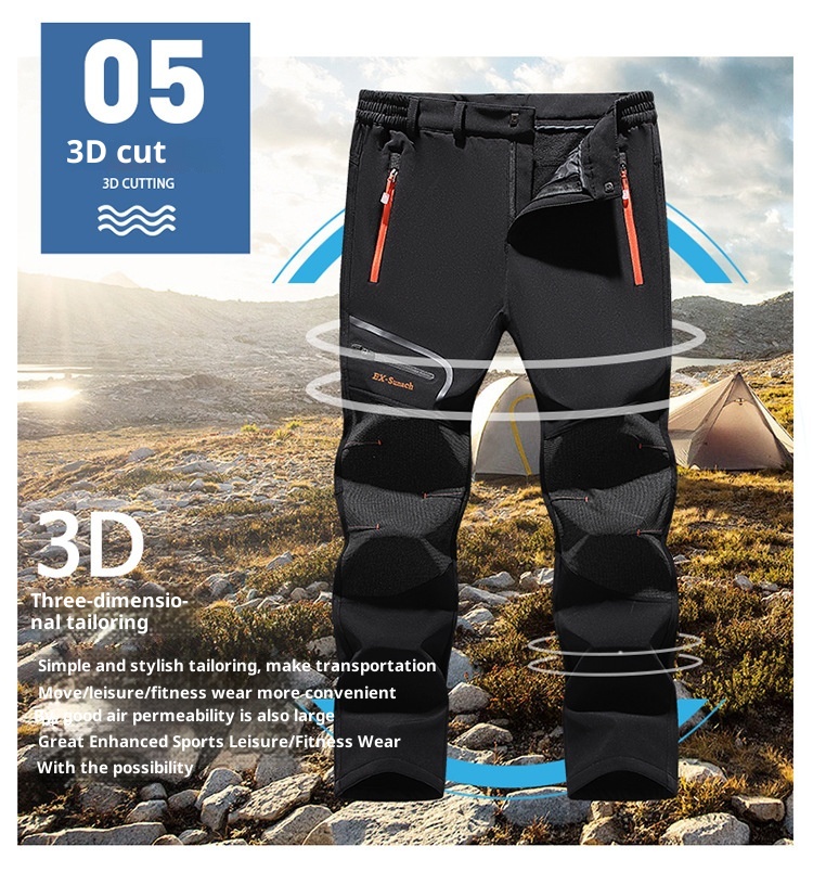 001 Cross-Border Outdoor Softshelljacke, mitteldick, warm, für Herbst und Winter, Skifahren, Bergsteigen, locker, winddicht, wasserdicht_voghion.com