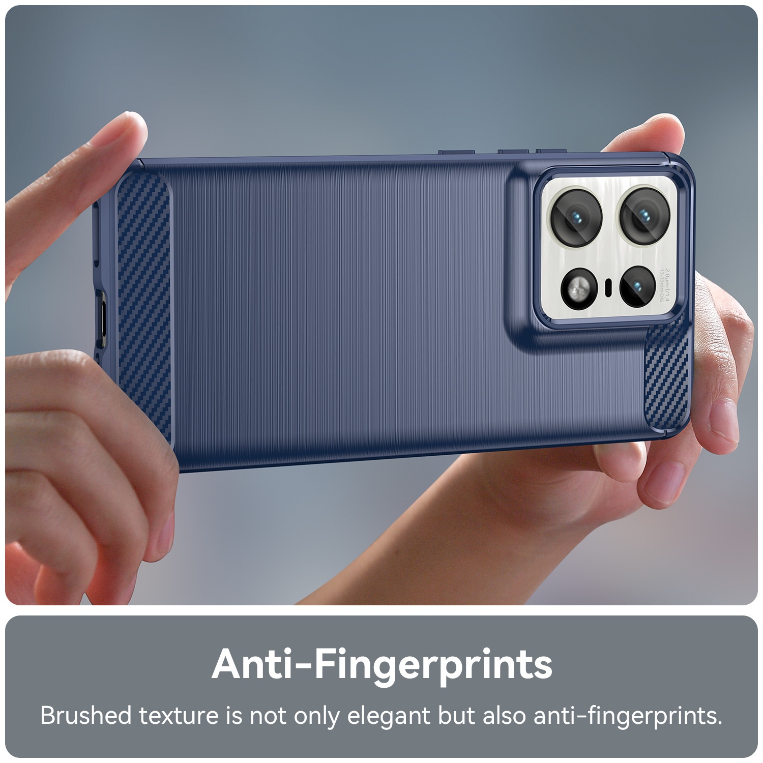 TechGlobe compatibile con la custodia G04S per MOTO Edge 50 Pro Custodia per telefono G04 5G in morbido silicone con trama in fibra di carbonio_voghion.com