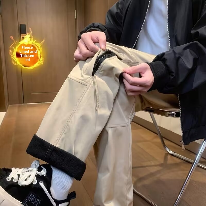 001 Northeast Cold-Resistant Subzero Fleece-Lined For Men Women, Spring And Autumn Windproof Waterproof Softshell Pants,_voghion.com