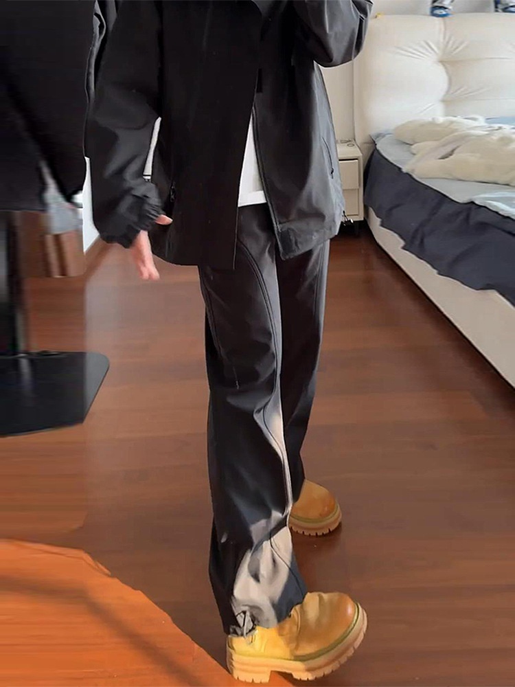 001 Softshelljacke im amerikanischen Stil für Damen, Frühling/Herbst, wind- und wasserdicht, Skijacke mit diagonalem Schnitt, lässig, gerade geschnitten, für Outdoor-Aktivitäten, Cargo-Stil, Freizeitjacke_voghion.com