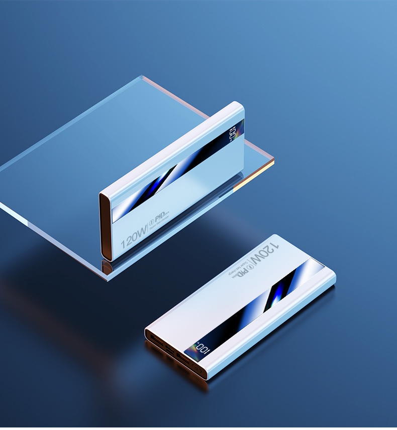 techglobe 3C Certified 120W Fast Charging 20000mAh Bank Large Capacity Portable Mobile Power Supply Gift Wholesale Digital Display_voghion.com