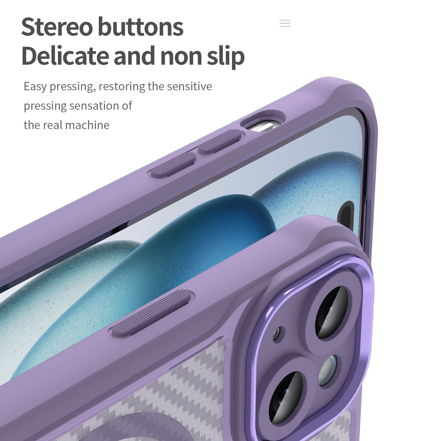 TechGlobe Kompatible Magnethülle für iPhone 15 Pro Max – Präzisions-Aussparungen, vollständige Abdeckung, PC-Doppelhülle_voghion.com