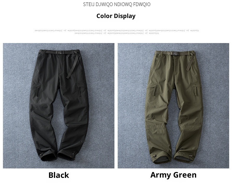 001 Wiatroodporne męskie spodnie motocyklowe z polaru 2025, idealne na zimę, do jazdy na nartach i w górach, cargo_voghion.com