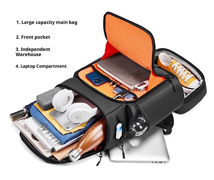 Zaino da viaggio ActiveGo da uomo, grande capacità, impermeabile, per studenti, viaggi d'affari, escursioni, brevi viaggi, per uomo_voghion.com