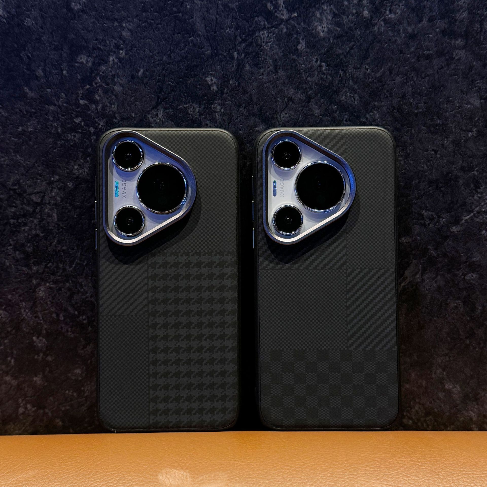 Custodia protettiva anti-caduta TechGlobe per Huawei Mate70Pro+ con cuciture in fibra di carbonio e anello per obiettivo in metallo Pura80._voghion.com