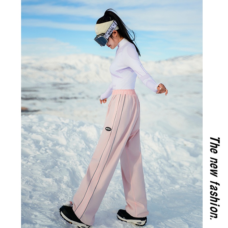 Jupe de ski imperméable et coupe-vent pour homme et femme, idéale pour les activités de plein air. Pantalon de ski chaud en polaire pour snowboard simple ou double._voghion.com