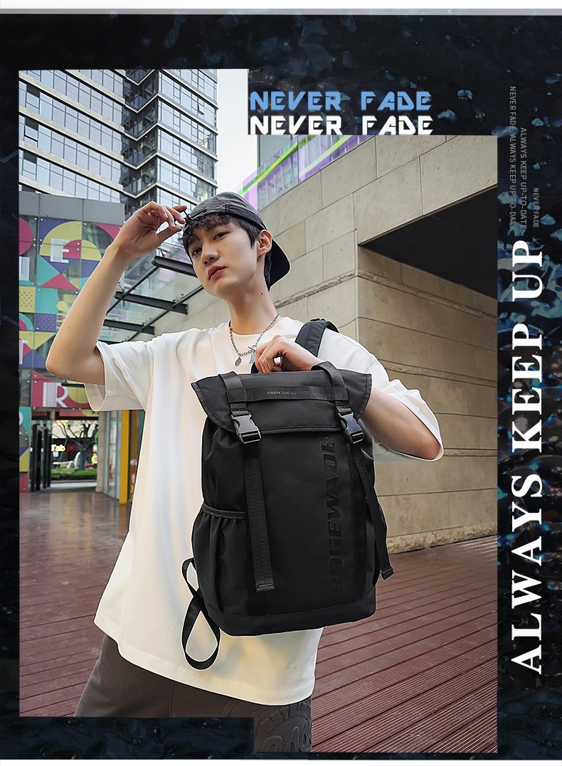 ActiveGo Men's Hong Kong Style Large Capacity High School College Student Fashion Sports Travel Bag Hiking Backpack_voghion.com