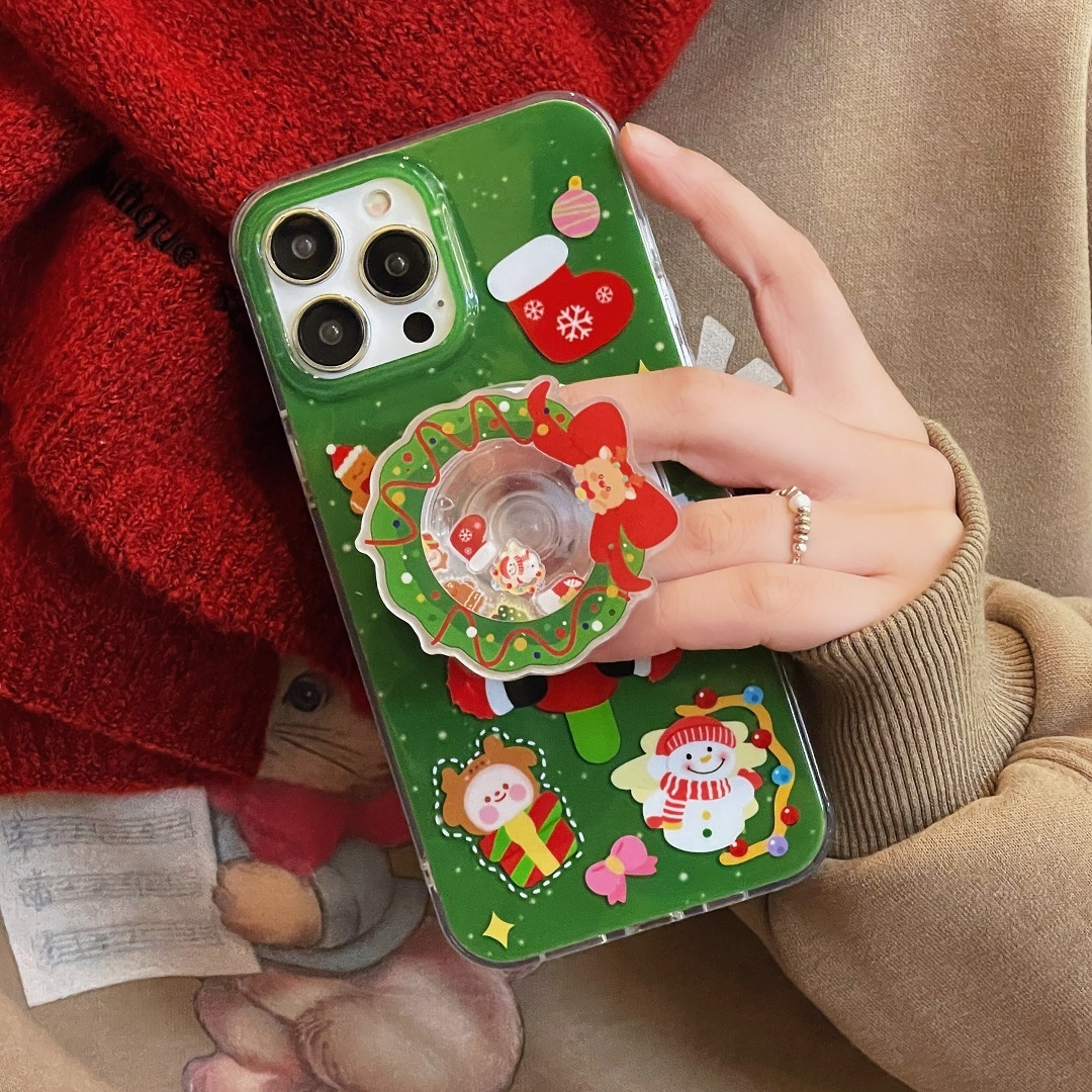 TechGlobe Santa Claus Reindeer Compatible With 15 Phone Case Magnetic Stand 14 Pro Max 12 Christmas Tree 13 Gingerbread Man_voghion.com