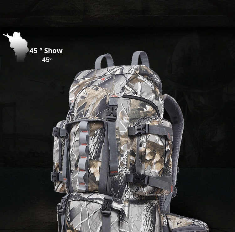 ActiveGo Foreign Trade Cross-Border Tactical Backpack For Men, Camouflage Leaf Pattern, Outdoor Hunting Large Capacity Hiking_voghion.com