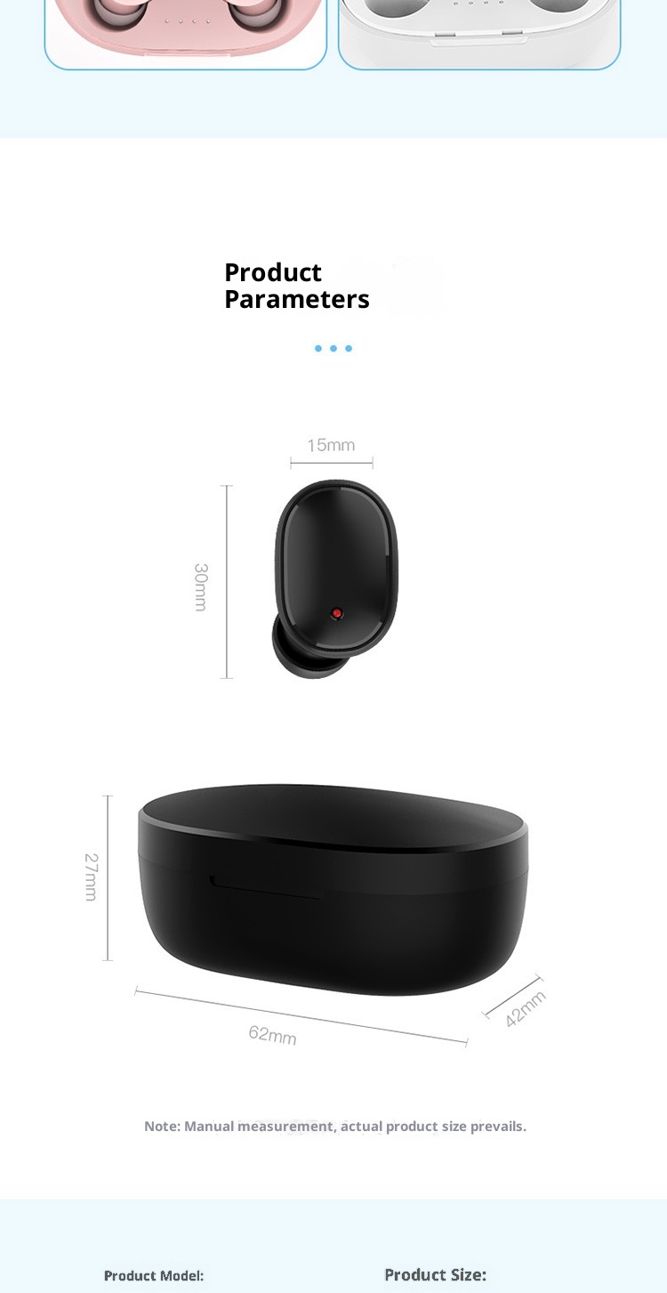 Écouteurs intra-auriculaires sans fil Bluetooth 3c Cross-border A6S E6S, longue autonomie, sport E7s, affichage numérique_voghion.com