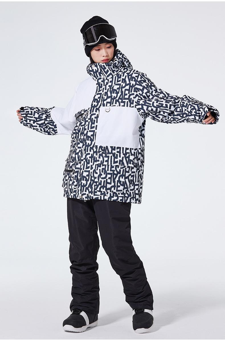 001 2024 Suit Men Women, Snowboard Ski Jacket Pants, Warm New Cross-Border Style, Essential For Ice And Snow Sports_voghion.com