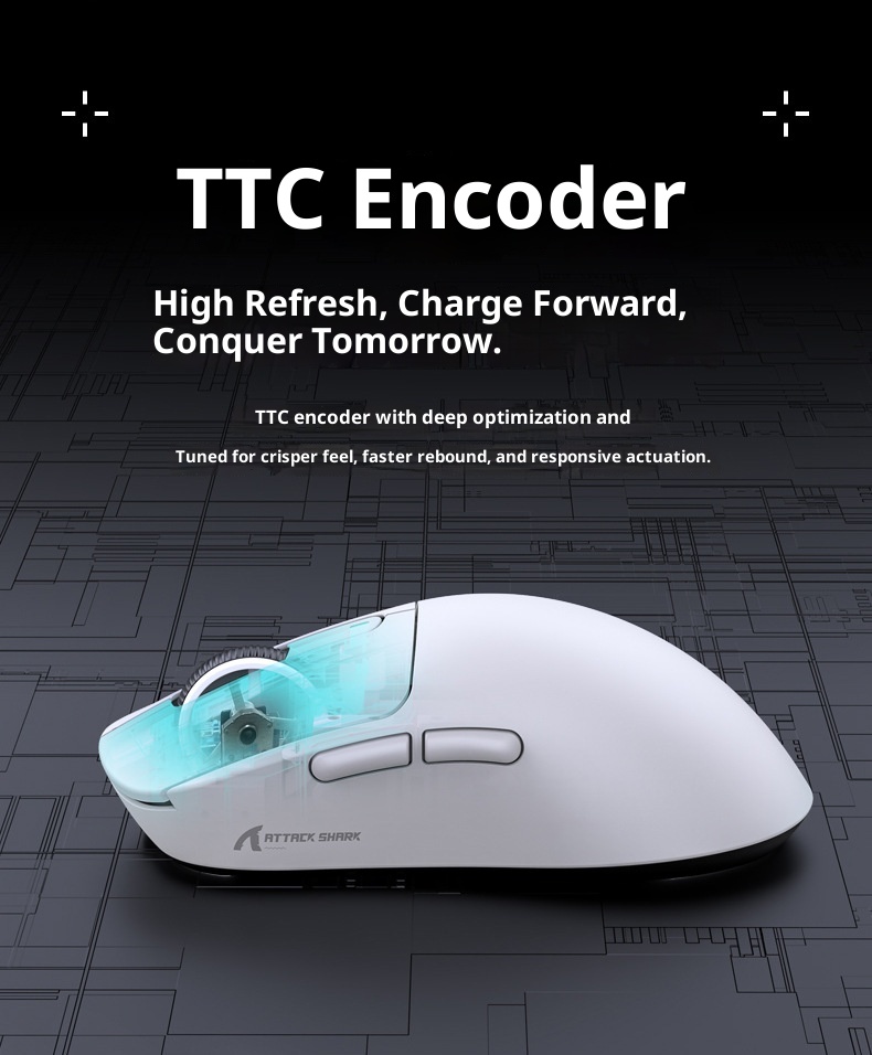 Souris sans fil Techglobe Attack Shark X3 PAW3395 légère pour le jeu, trois modes_voghion.com