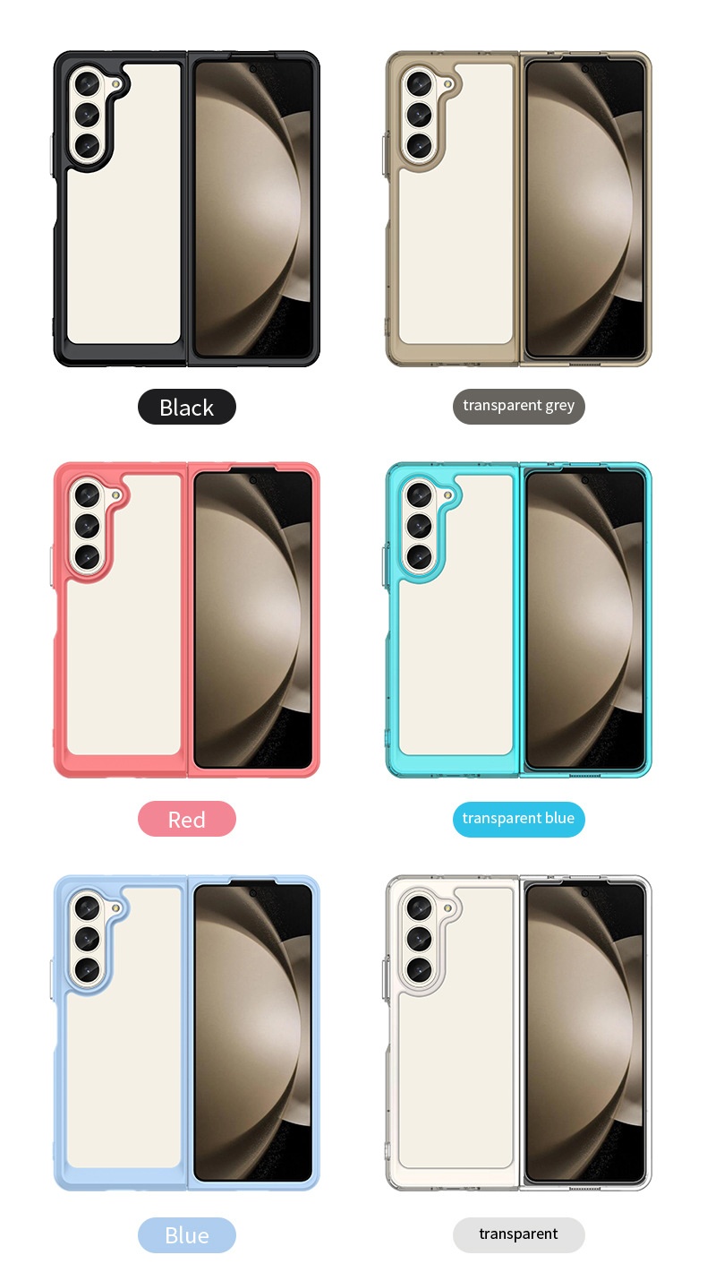 TechGlobe Suitable For Galaxy Fold5 Phone W24 Samsung Z Flip5 Colorful Full Coverage Anti-drop Protective Case_voghion.com