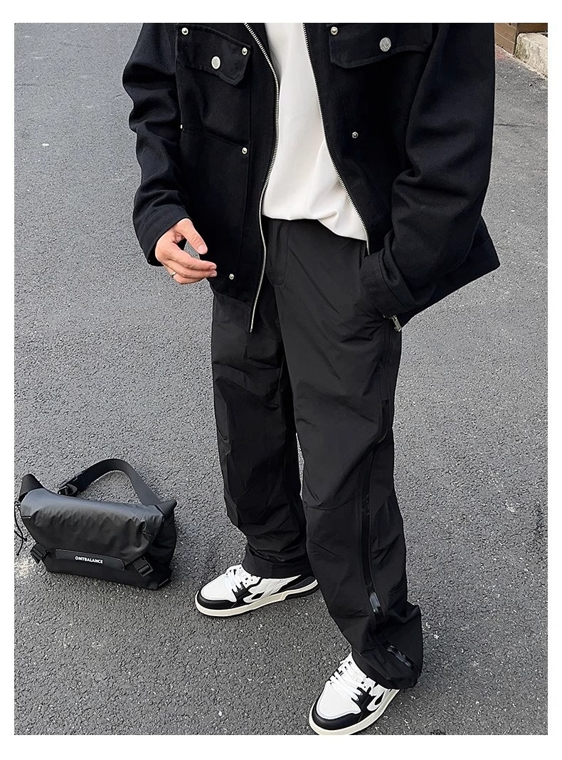 Calça Cargo Masculina 001, Estilo Paraquedista, Moderna, Esportiva, Corta-Vento, para Caminhadas, Casual, Primavera, Esqui_voghion.com
