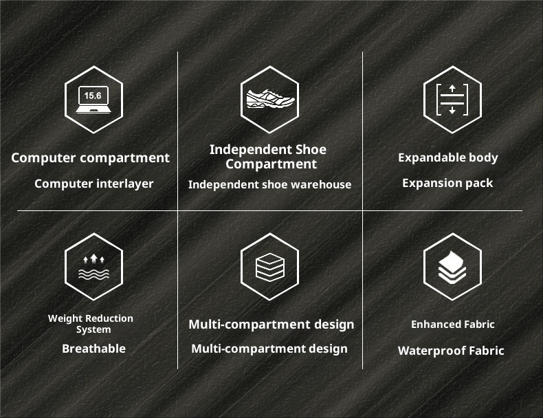 ActiveGo Maßgeschneiderter, multifunktionaler Rucksack aus Canvas mit großer Kapazität für Bergsteiger, getrennt für trockene und nasse Bereiche, Reisetasche_voghion.com