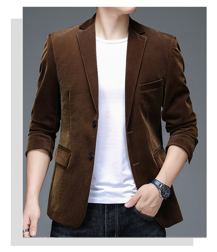 QFV507045555501<2 QFV507045555501<2 Giacca da uomo casual in velluto a coste pregiato, fornitura diretta dalla fabbrica, nuovo cappotto_voghion.com