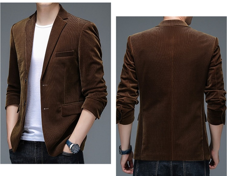 QFV507045555501<2 QFV507045555501<2 Giacca da uomo casual in velluto a coste pregiato, fornitura diretta dalla fabbrica, nuovo cappotto_voghion.com