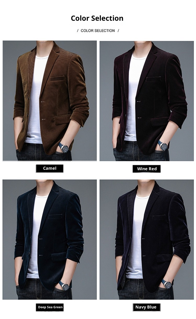 QFV507045555501<2 QFV507045555501<2 Giacca da uomo casual in velluto a coste pregiato, fornitura diretta dalla fabbrica, nuovo cappotto_voghion.com