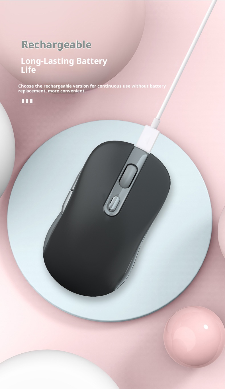 Techglobe Cross-Border Exklusive Bluetooth-Dual-Mode-Funkmaus mit geräuscharmem Design, anpassbar, Großhandel, Typ-C_voghion.com