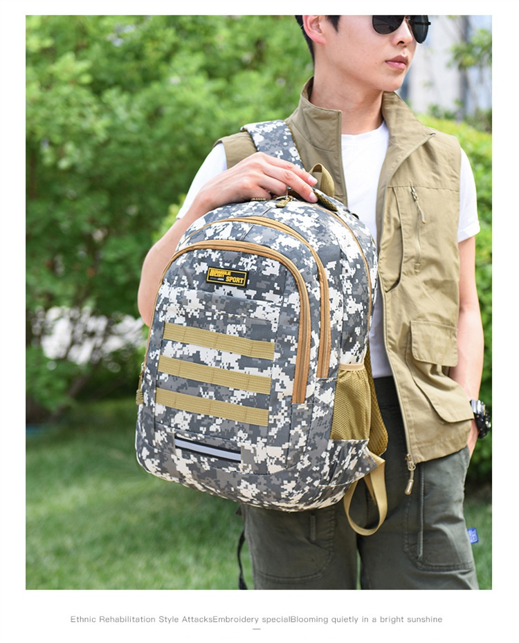 ActiveGo Hiking Casual Backpack For Men, Large Capacity, Lightweight Camouflage Sports Climbing Backpack, Outdoor Camping_voghion.com