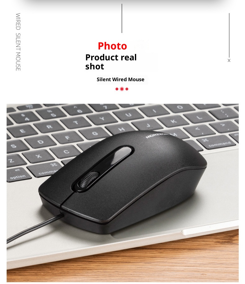 Techglobe New Private Model Wired Gaming Laptop Desktop Office Mouse Silent Design_voghion.com