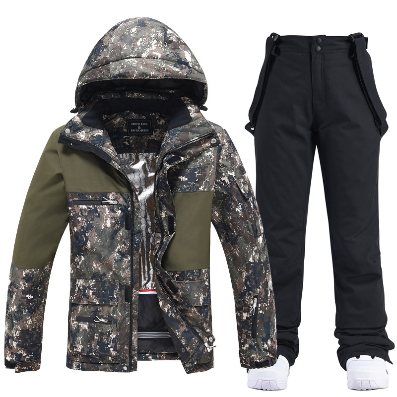 001 Suit Set For Men Women 24-25 Snow Season Windproof Waterproof Warm Ski Jacket And Pants Cross-Border Cold Protection_voghion.com