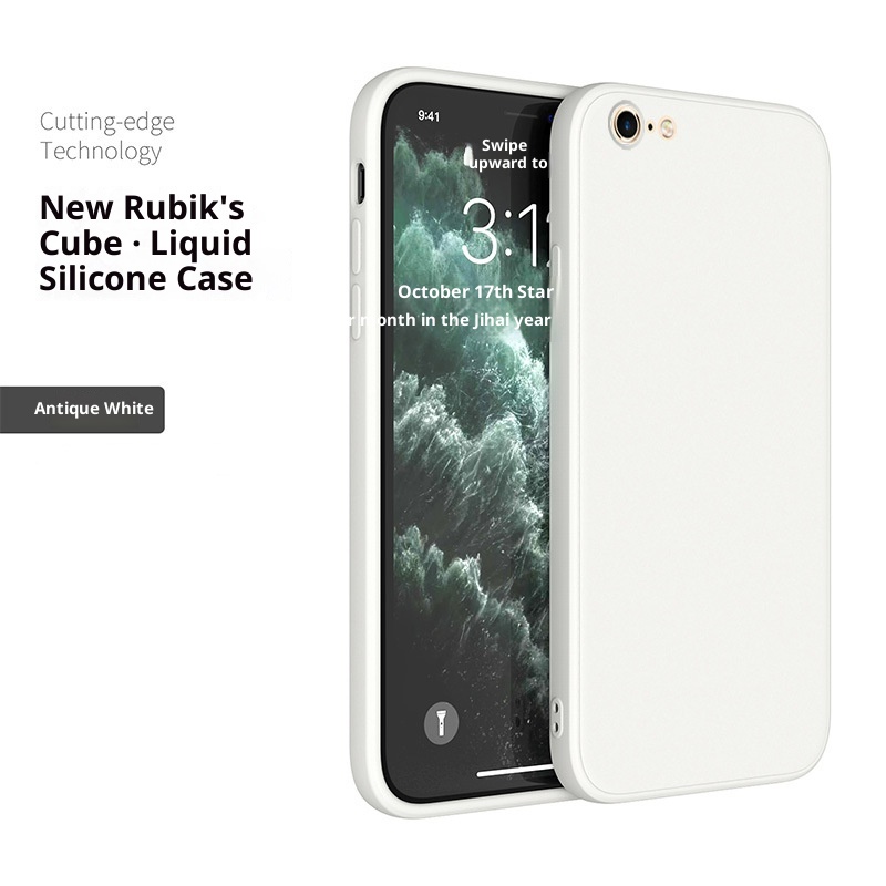 TechGlobe compatibile con il nuovo telefono Custodia morbida antiurto in silicone liquido con bordo dritto per iPhone 6s 6 Plus_voghion.com