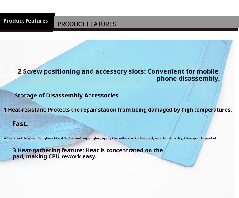 3c Wholesale Mobile Phone Computer Repair Station Work High Temperature Resistant Silicone Heat Insulation Air Gun_voghion.com