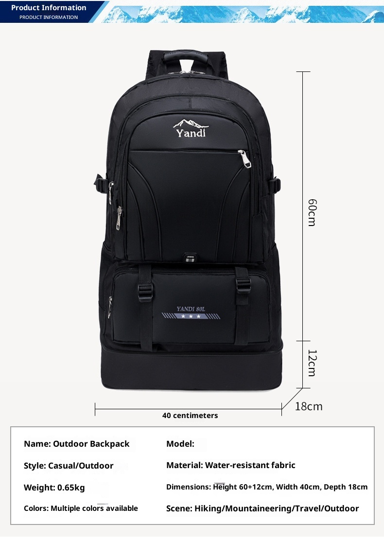 ActiveGo Factory Wholesale Foreign Trade Order Outdoor Sports Backpack Mountaineering Men's Double Shoulder Large Capacity Hiking_voghion.com