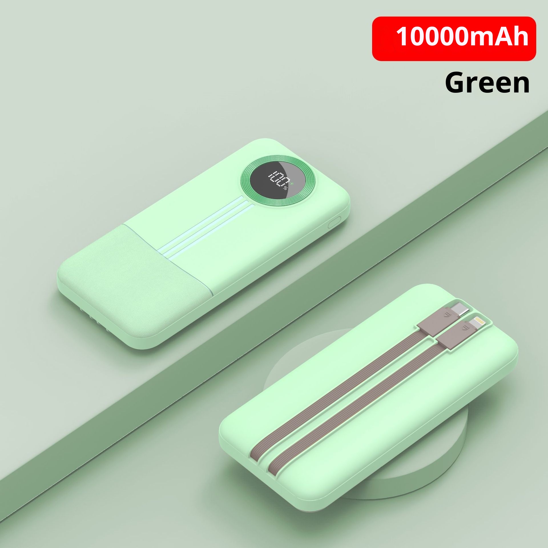 Techglobe 22,5 W, caricabatterie rapido, cavo integrato, 20000 mAh, alimentatore mobile in regalo con stampa, batteria a lunga durata_voghion.com