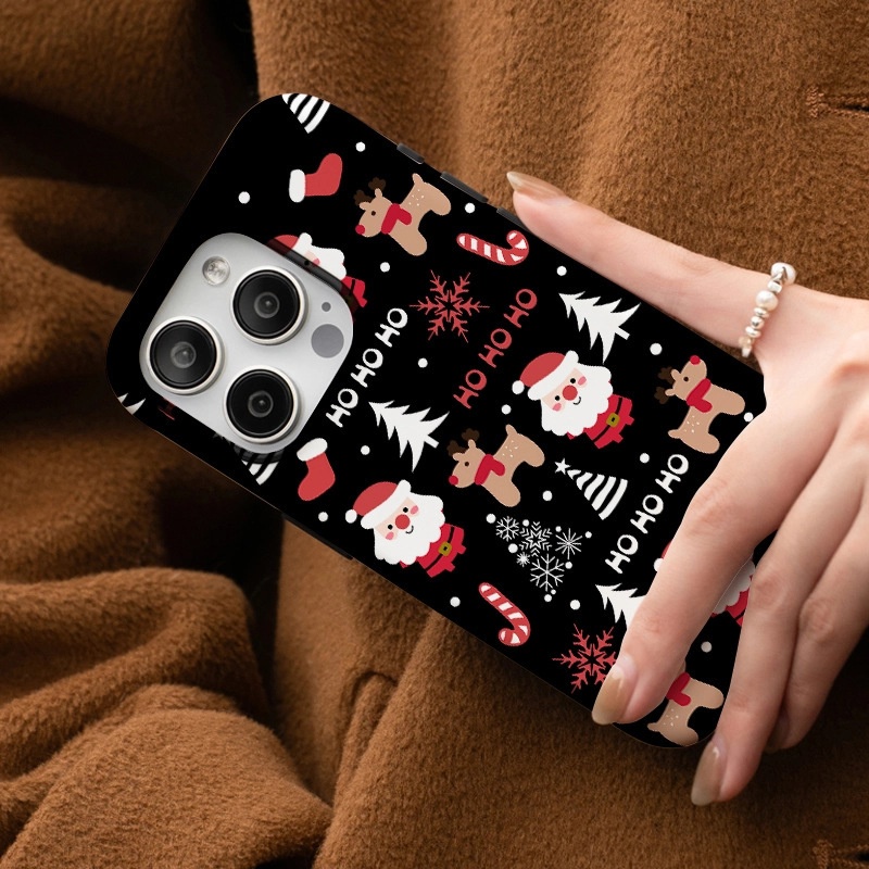 TechGlobe Christmas Exclusive Korean Film Phone Case Compatible With IPhone 16 Pro Max Coverage/15 Shockproof 14 Full Coverage_voghion.com