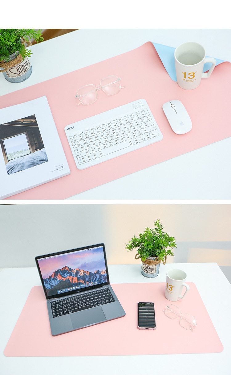 3c Manufacturer In Stock Cross-Border Leather Mouse Large Waterproof Office Desk Mat Student Writing Pad With Logo_voghion.com