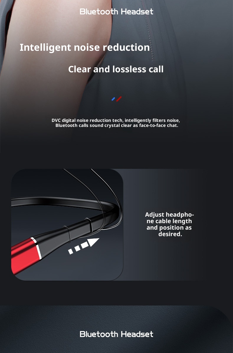 3c Nuove cuffie universali da gioco Bluetooth a bassa latenza wireless con archetto da collo 5.3" ad alta qualità del suono_voghion.com