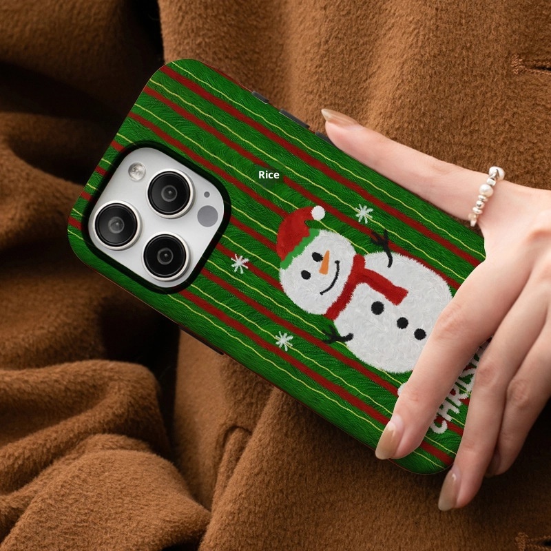 TechGlobe Christmas Exclusive Korean Film Phone Case Compatible With IPhone 16 Pro Max Coverage/15 Shockproof 14 Full Coverage_voghion.com