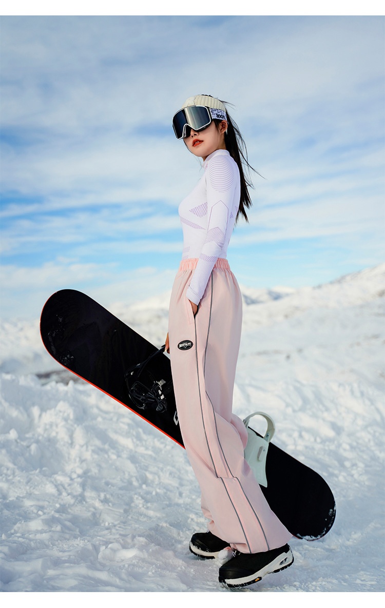 Jupe de ski imperméable et coupe-vent pour homme et femme, idéale pour les activités de plein air. Pantalon de ski chaud en polaire pour snowboard simple ou double._voghion.com
