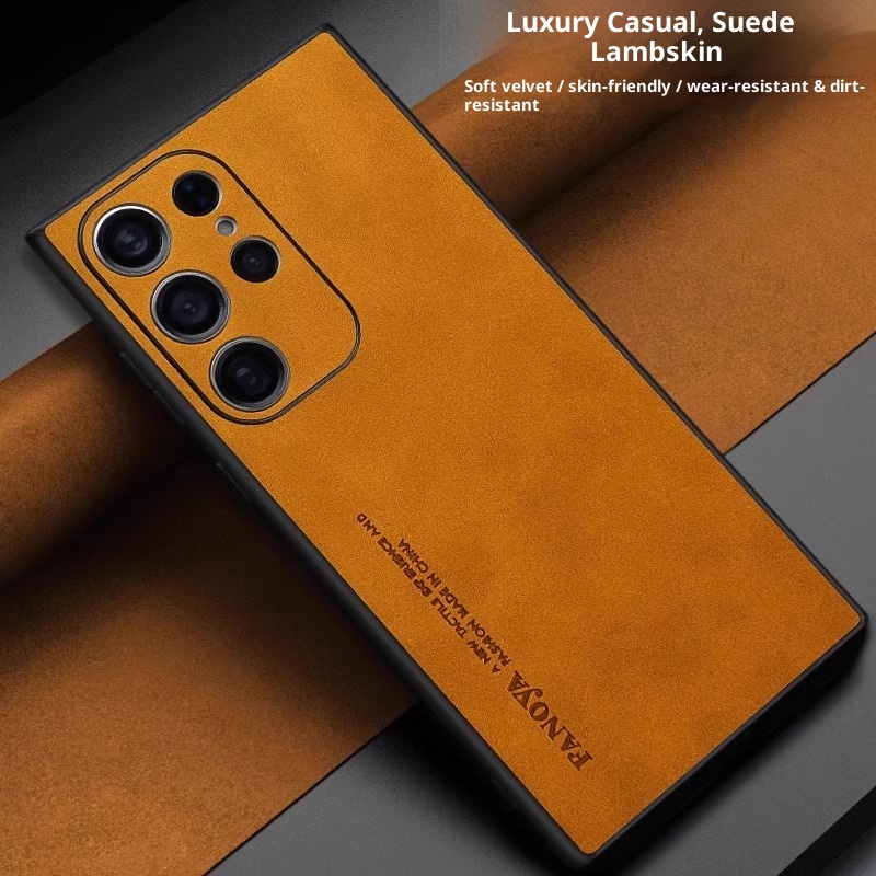 TechGlobe Suitable For Samsung S25 Phone Case New Sheepskin S24/S23 Ultra Ultra-thin Shockproof Protective Cover_voghion.com