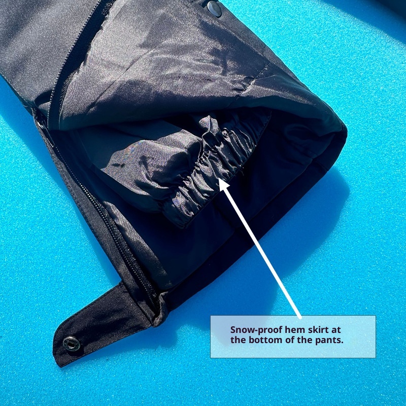 Pantalon de ski enfant 001, chaud, imperméable, coupe-vent et rembourré, avec bretelles, pour le ski en extérieur._voghion.com