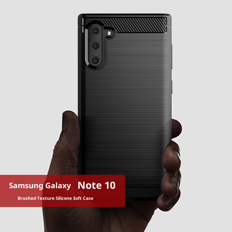 Custodia protettiva TechGlobe compatibile con telefono Note10 Samsung Note10+ in fibra di carbonio spazzolata, antiurto, morbida_voghion.com
