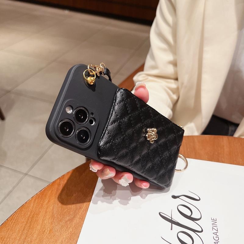 TechGlobe Camellia Suitable For OPPO Reno10pro+ Coin Card Holder Phone Case A1PRO Fashion A93S Crossbody New Model_voghion.com