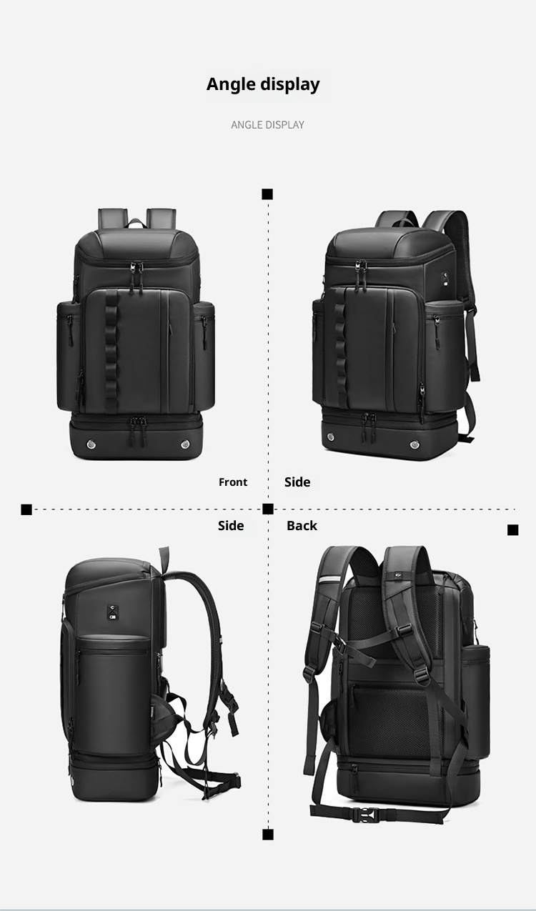 Zaino da viaggio ActiveGo da uomo, grande capacità, impermeabile, per studenti, viaggi d'affari, escursioni, brevi viaggi, per uomo_voghion.com