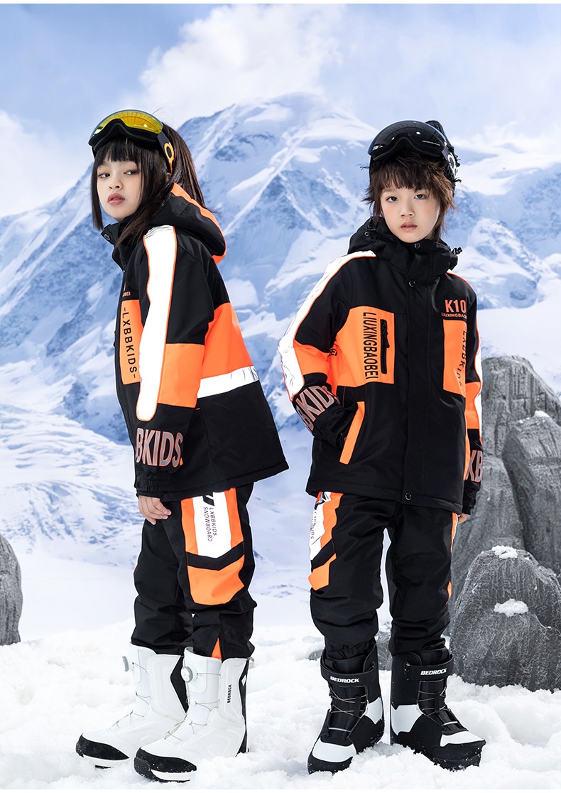 001 Pantaloni da sci e da neve con risvolto, spessi, impermeabili, caldi e antivento, per bambini e bambine, invernali_voghion.com