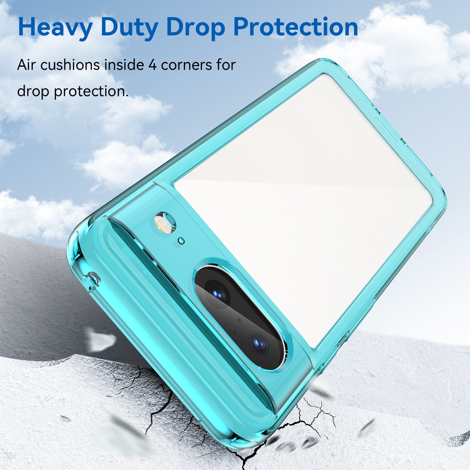 TechGlobe Compatible With 8 Phone Case Pixel 7A Pro Google 7 Colorful Full Coverage Shockproof Protection_voghion.com