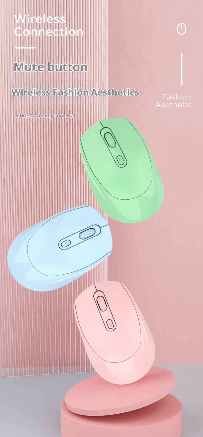 Techglobe Qinlang Smart Mouse wireless silenzioso ricaricabile Bluetooth a doppia modalità per ufficio e computer, disponibile in magazzino, colore Macaron_voghion.com