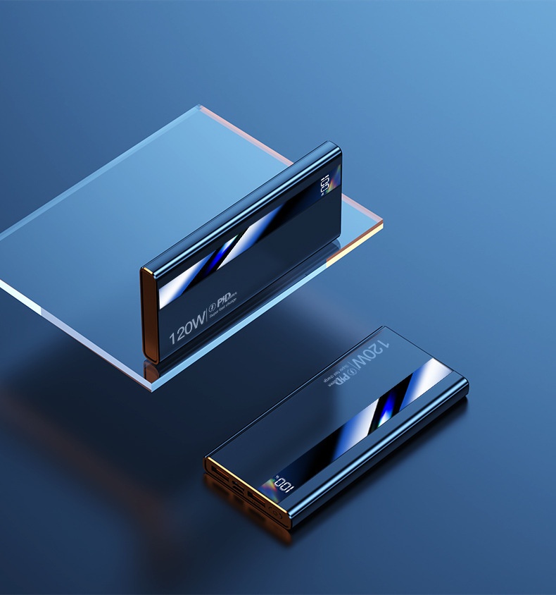 techglobe 3C Certified 120W Fast Charging 20000mAh Bank Large Capacity Portable Mobile Power Supply Gift Wholesale Digital Display_voghion.com